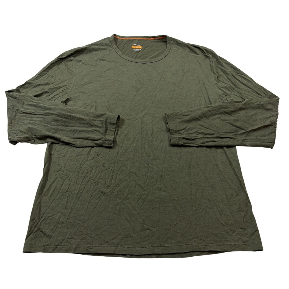 Icebreaker 200 Merino Wool Long Sleeve Shirt Mens XL Olive Green Base Layer